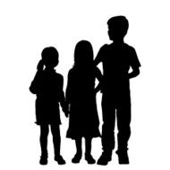 Vector siblings silhouette N6