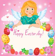 Little Angel in the sky Easter greeting card