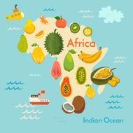 Fruit world map Africa