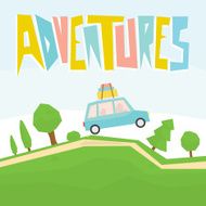 Adventures vector illustration