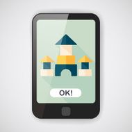 brick house flat icon with long shadow N8
