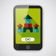 brick house flat icon with long shadow N11