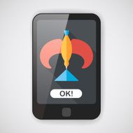 Balancing bird flat icon with long shadow N3