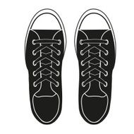 Silhouette simple symbol of gumshoes sneakers