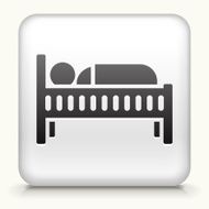 Square Button with Sleeping Child