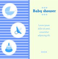 Baby shower invitation boy arrival card