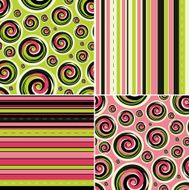 Colorful concentric circles seamless background