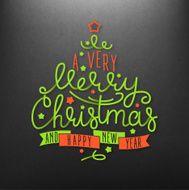 Christmas lettering illustration