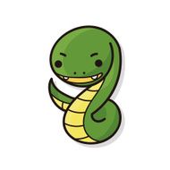 Chinese Zodiac snake doodle
