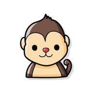Chinese Zodiac monkey doodle N3