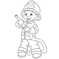 smiling fireman