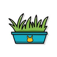 Cat grass doodle