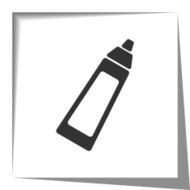 Baby Bottle icon with cut out shadow effect