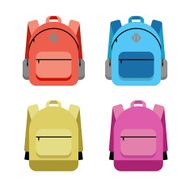 Schoolbag flat illustration Bag for school