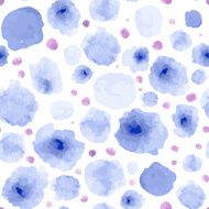 Blue and Pink Watercolor Spots Pattern