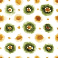 Olive Watercolor Spots Pattern