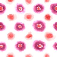 Pink and Red Watercolor Spots Pattern