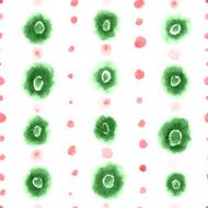 Green and Red Watercolor Spots Pattern