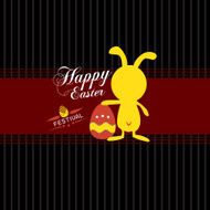 Happy easter cards with eggs and rabbit