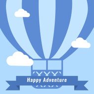 Vector Retro Hot Air Balloon Background