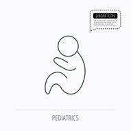 Baby infant icon Pediatrics sign N3