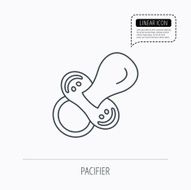 Pacifier icon Nipple or dummy sign N5