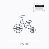 Bike icon Kids run-bike sign N3