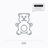 Teddy-bear icon Baby toy sign N2