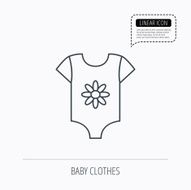 Newborn clothes icon Baby shirt wear sign N4