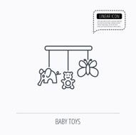 Baby toys icon Butterfly elephant and bear N2