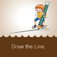 Old saying draw line