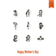 Happy Mothers Day Icons N112