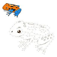 Draw the animal frog educational game vector illustration N4