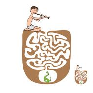 Vector Maze Labyrinth with Snake and Fakir N2