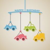 Happy birthday or baby shower arrival announcement N2