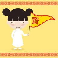 kid in vegetarian festival