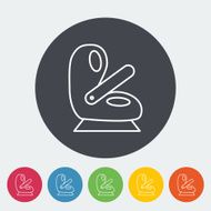 Child car seat flat icon