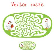 Vector Maze Labyrinth with Ducks N3