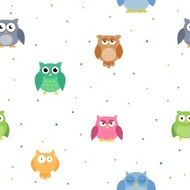 Vector Seamless Owl Background