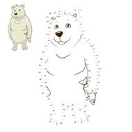 Learn to draw animal polar bear vector illustration N2