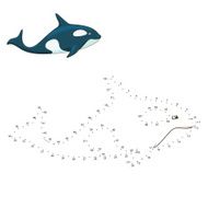 Learn to draw animal whale vector illustration N2