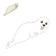 Learn to draw animal seal vector illustration N2