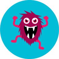 Cartoon cute monster alien Vector illustration N2