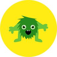 Cartoon cute monster alien Vector illustration N3