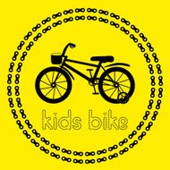 Kids bike icon (logo or label)