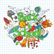 Colorful sketch Back to School Background