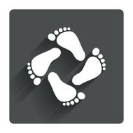 Baby footprints icon Child barefoot steps N2