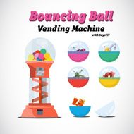 vending machine toys - vector illustration