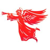 Beautiful angel with wings and trumpet N2