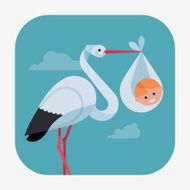 Newborn baby metaphoric web icon